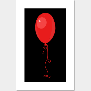 Plain red balloon Posters and Art